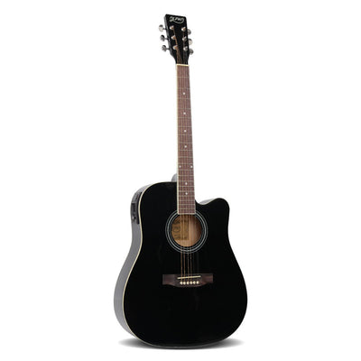 41 5- Band EQ Electric Acoustic Guitar Full Size - Black